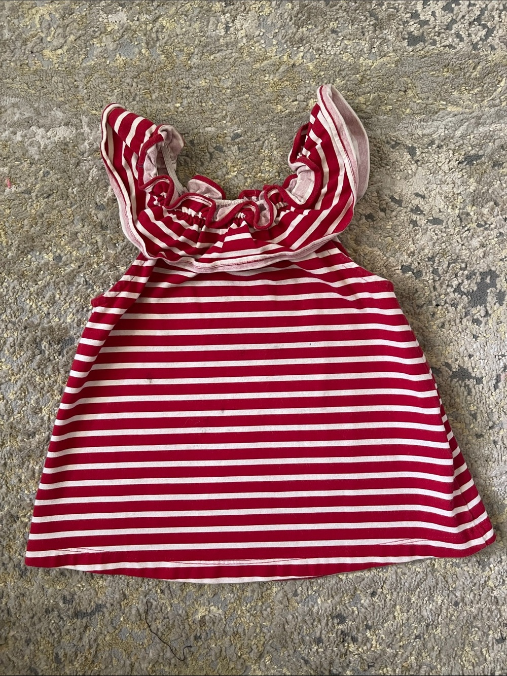 4T red and white striped top